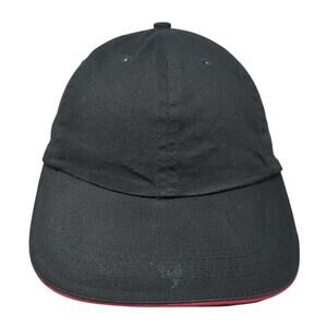 WDS Slideback Baseball Cap Black One Size Adjustable Vented Holes Blank